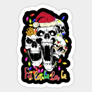 Holly Jolly Skulls Sticker